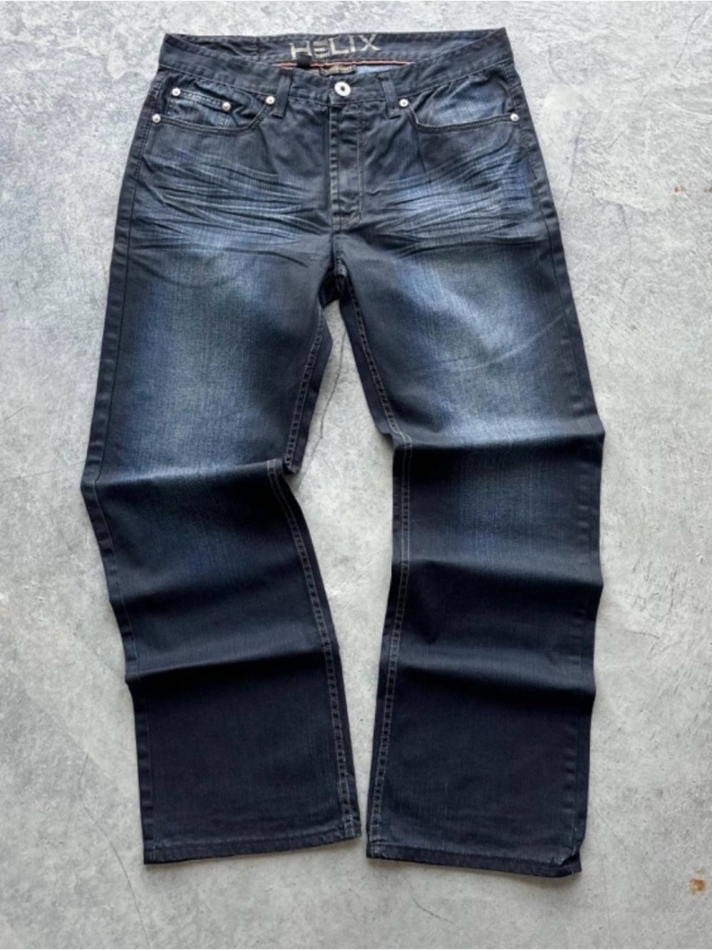 Helix Men's Black Washed Bootcut Jeans
